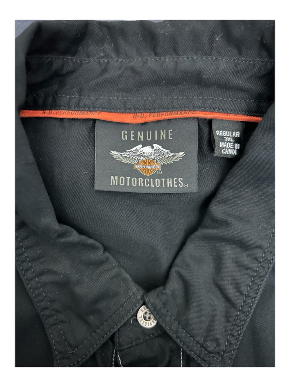Harley-Davidson V-Twin Mens Colorblock Logo Button-Down Shirt 3XL - Picture 5 of 5